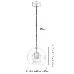 Lampă suspendată modernă din sticlă Lampă suspendată cu un singur cap