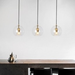 Lampă suspendată modernă din sticlă Lampă suspendată cu un singur cap