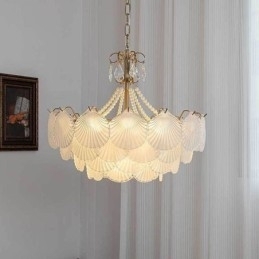 Lampă suspendată din sticlă europeană Post Modern Scallop suspendată