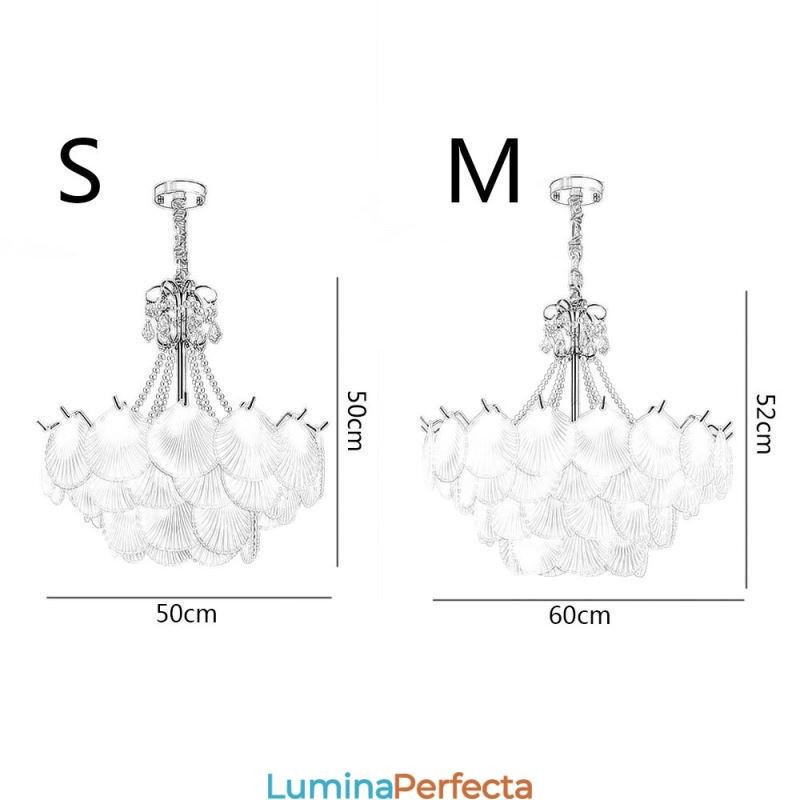 Lampă suspendată din sticlă europeană Post Modern Scallop suspendată