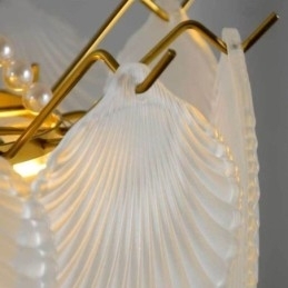Lampă suspendată din sticlă europeană Post Modern Scallop suspendată