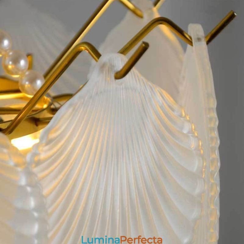Lampă suspendată din sticlă europeană Post Modern Scallop suspendată
