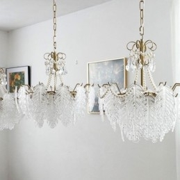 Lampă suspendată elegantă din sticlă Leaf
