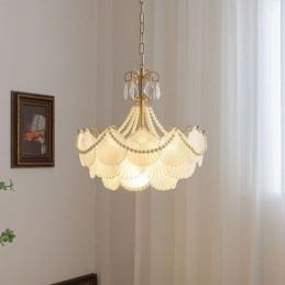 Lampă suspendată din sticlă europeană Lampă suspendată elegantă Scallop