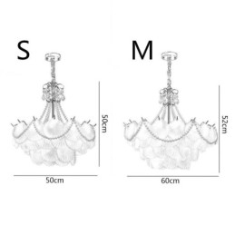 Lampă suspendată din sticlă europeană Lampă suspendată elegantă Scallop