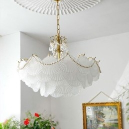 Lampă suspendată din sticlă europeană Lampă suspendată elegantă Scallop