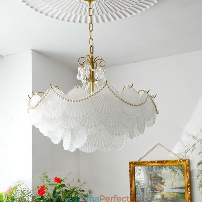 Lampă suspendată din sticlă europeană Lampă suspendată elegantă Scallop