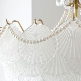 Lampă suspendată din sticlă europeană Lampă suspendată elegantă Scallop