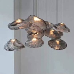 Lampă suspendată nordică creativă Candelabru din sticlă Artă suspendată