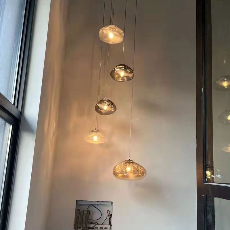 Lampă suspendată nordică creativă Candelabru din sticlă Artă suspendată