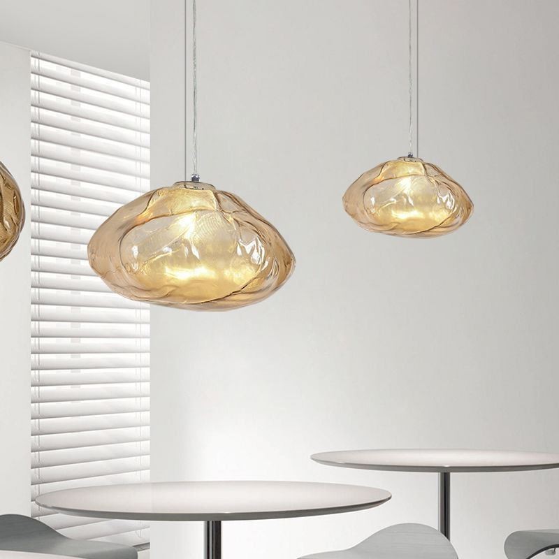 Lampă suspendată nordică creativă Candelabru din sticlă Artă suspendată