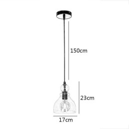 Lampă suspendată modernă din fier Gourd Lampă suspendată din sticlă