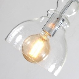 Lampă suspendată modernă din fier Gourd Lampă suspendată din sticlă