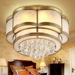 Tradițional Clasic Rustic Lodge Crystal Alamă Metal Montaj încastrat