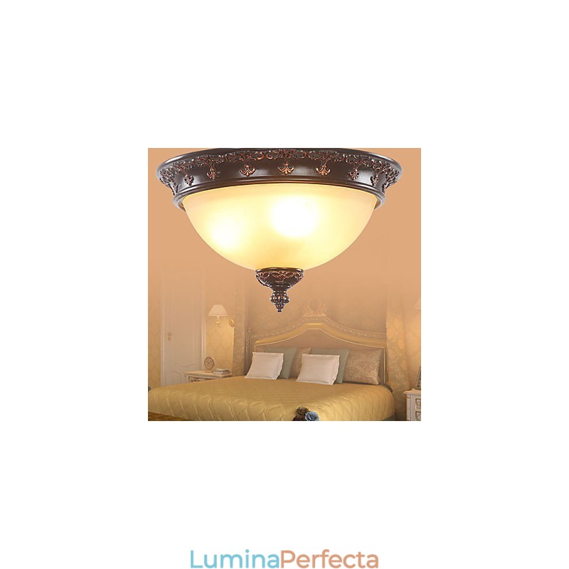 33* Lampă cu dom absorbit în stil rural clasic în stil european