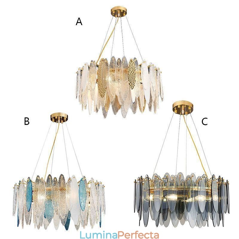Lampă suspendată din sticlă elegantă contemporană