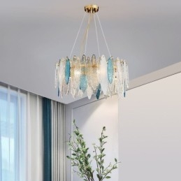 Lampă suspendată din sticlă elegantă contemporană