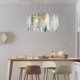 Lampă suspendată din sticlă elegantă contemporană
