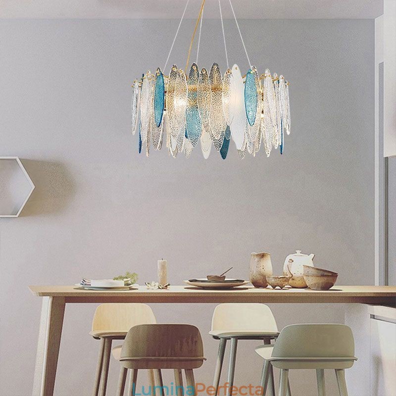 Lampă suspendată din sticlă elegantă contemporană