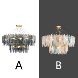 Lampă rotundă modernă din sticlă Candelabru elegant din sticlă