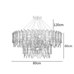 Lampă rotundă modernă din sticlă Candelabru elegant din sticlă
