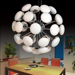 Lampă ModernYestaurant Lampă Circulară Simple Artă din Sticlă Pendant Stil European