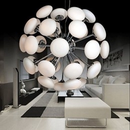 Lampă ModernYestaurant Lampă Circulară Simple Artă din Sticlă Pendant Stil European