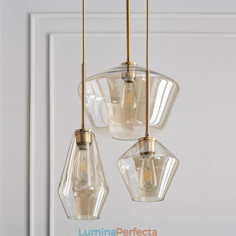 Lampă suspendată modernă, simplă, din sticlă
