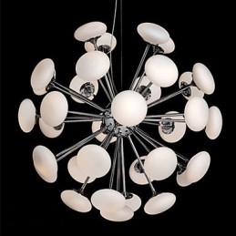 Lampă ModernYestaurant Lampă Circulară Simple Artă din Sticlă Pendant Stil European