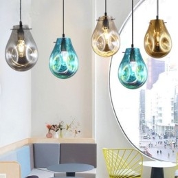 Lampă cu pandantiv colorat cu bule de săpun Lampă de plafon din sticlă