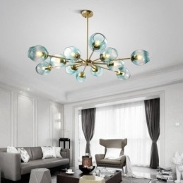 Lampă cu pandantiv din sticlă nordică Lampă magică în formă de fasole Iluminare candelabru