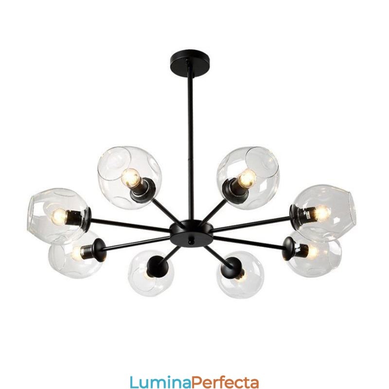 Lampă cu pandantiv din sticlă nordică Lampă magică în formă de fasole Iluminare candelabru