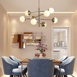 Lampă de iluminat candelabru din sticlă nordică în formă de fasole magică