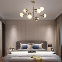 Lampă de iluminat candelabru din sticlă nordică în formă de fasole magică