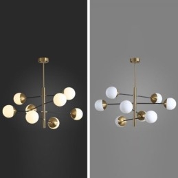 Lampă de iluminat candelabru din sticlă nordică în formă de fasole magică