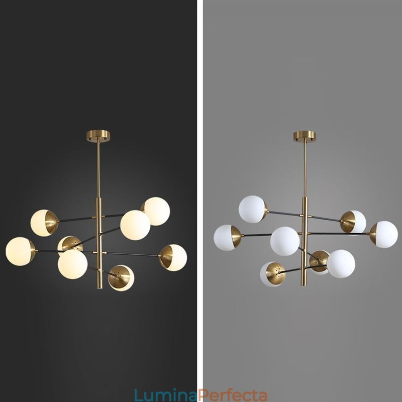 Lampă de iluminat candelabru din sticlă nordică în formă de fasole magică