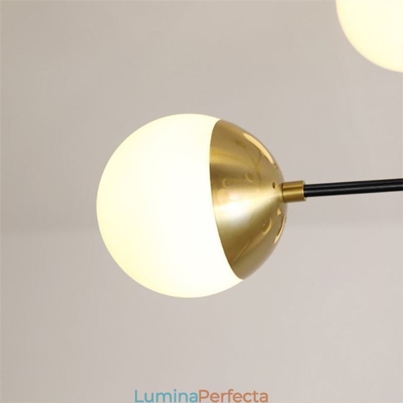 Lampă de iluminat candelabru din sticlă nordică în formă de fasole magică