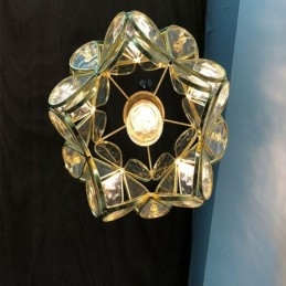 Lampă cu pandantiv creativă nordică Iluminare pentru casă din sticlă Lampă în formă de petală Lampă de noptieră