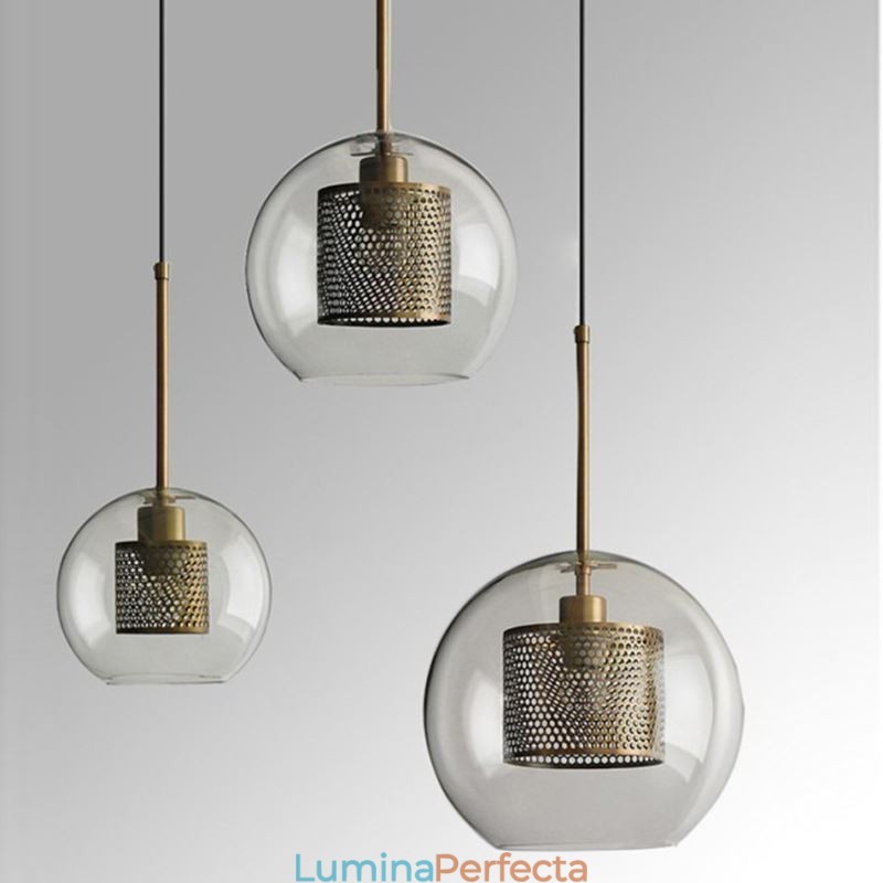 Lampă cu pandantiv nordic Iluminat pentru acasă Lampă rotundă în formă de bilă Lampă de noptieră