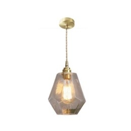 Lampă cu pandantiv retro nordic, alamă, sticlă, pentru casă, lampă în formă de turn