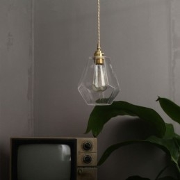 Lampă cu pandantiv retro nordic, alamă, sticlă, pentru casă, lampă în formă de turn
