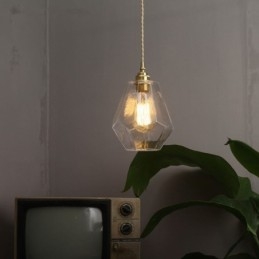 Lampă cu pandantiv retro nordic, alamă, sticlă, pentru casă, lampă în formă de turn