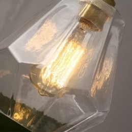 Lampă cu pandantiv retro nordic, alamă, sticlă, pentru casă, lampă în formă de turn
