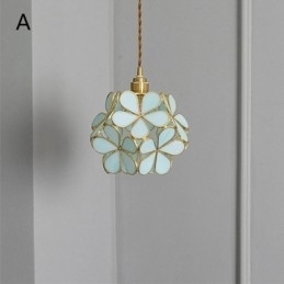 Lampă de suspendare creativă nordică Iluminare pentru casă din sticlă Lampă în formă de petală