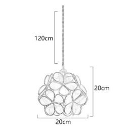 Lampă de suspendare creativă nordică Iluminare pentru casă din sticlă Lampă în formă de petală