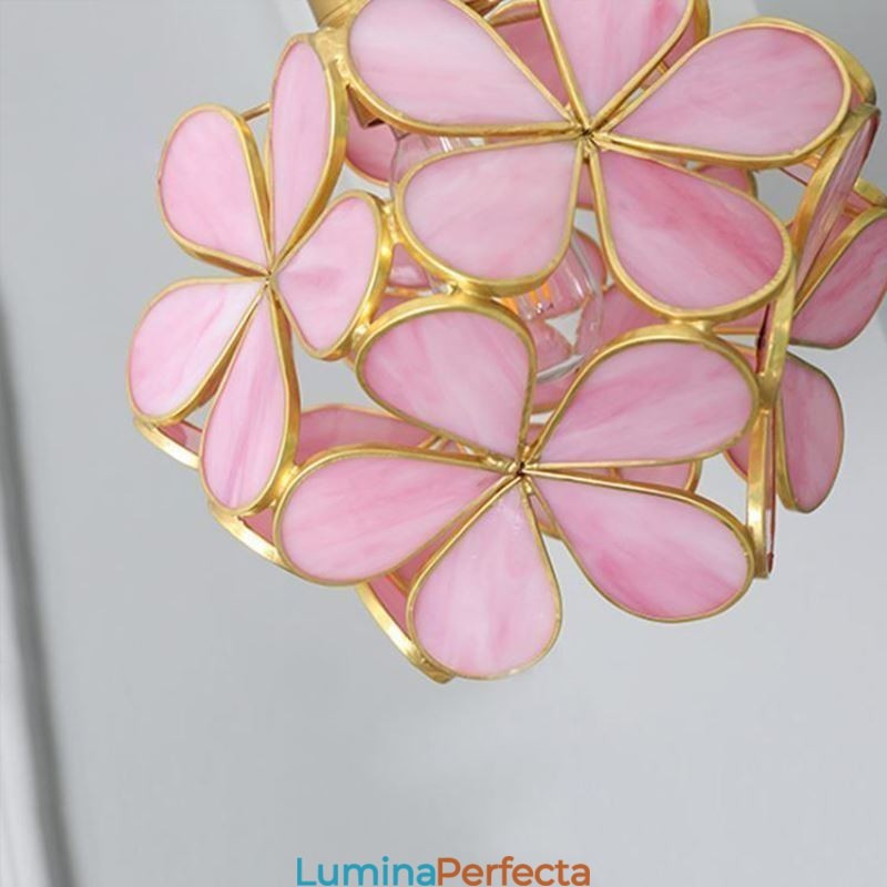 Lampă de suspendare creativă nordică Iluminare pentru casă din sticlă Lampă în formă de petală