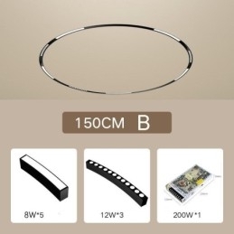 Lumină circulară pe șină Corp de iluminat pe șină magnetică încasabilă 150 cm