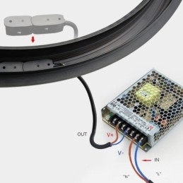 Lumină circulară pe șină Corp de iluminat pe șină magnetică încasabilă 150 cm