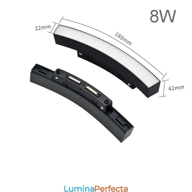 Lumină circulară pe șină Corp de iluminat pe șină magnetică încasabilă 150 cm