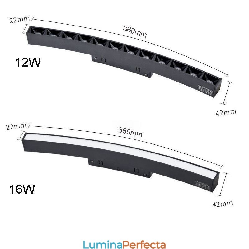 Lumină circulară pe șină Corp de iluminat pe șină magnetică încasabilă 150 cm